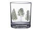 Transparentní sklenice na pití se stromky Natural Pine Trees - Ø 7*9 cm / 230 ml Clayre & Eef