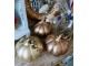 Měděná antik skleněná dekorace dýně Pumpkin - Ø 15*16 cm Clayre & Eef