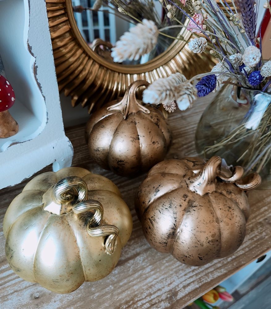 Měděná antik skleněná dekorace dýně Pumpkin - Ø 15*16 cm Clayre & Eef Měděná antik skleněná dekorace dýně Pumpkin - Ø 15*16 cm Clayre & Eef