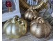 Měděná antik skleněná dekorace dýně Pumpkin - Ø 15*16 cm Clayre & Eef