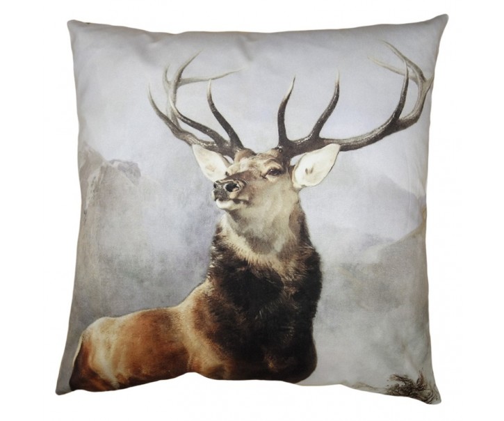 Sametový povlak na polštář Jelen Deer - 45*45 cm Clayre & Eef