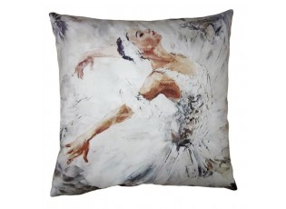 Sametový povlak na polštář s baletkou Ballerina - 45*45 cm