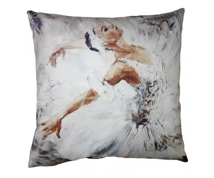 Sametový povlak na polštář s baletkou Ballerina - 45*45 cm Clayre & Eef