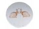 Bavlněný kulatý ubrus s motivem králíčků Bunnies in Love - Ø 170 cm Clayre & Eef