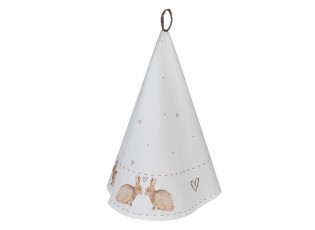 Bavlněná kulatá utěrka s motivem králíčků Bunnies in Love - Ø 80 cm