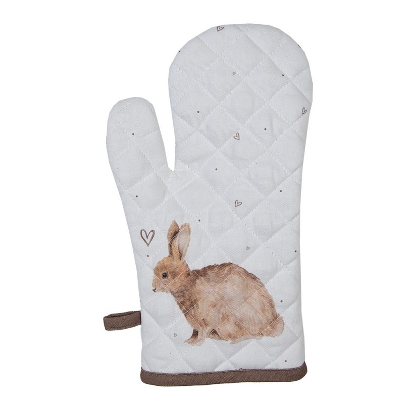 Bavlněná chňapka s motivem králíčka a srdíček Bunnies in Love - 18*30 cm