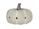 Šedo-zelená antik dekorace dýně s ornamentem Pumpkin - Ø 23*18 cm Clayre & Eef