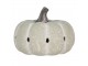 Šedo-zelená antik dekorace dýně s ornamentem Pumpkin - Ø 23*18 cm Clayre & Eef