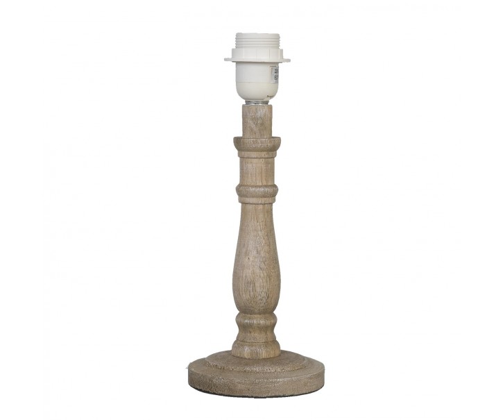 Hnědá dřevěná noha k lampě Cia - Ø 12*31 cm E27/max 1*40W Clayre & Eef