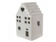 Béžový porcelánový domek svícen na čajovou svíčku Christmas House L - 10*9*17 cm Clayre & Eef