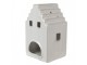 Béžový porcelánový domek svícen na čajovou svíčku Christmas House L - 10*9*17 cm Clayre & Eef