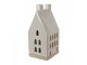 Béžová dekorace porcelánový domek s Led světýlky Christmas House L - 9*8*18 cm Clayre & Eef