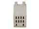Béžová dekorace porcelánový domek s Led světýlky Christmas House M - 8*6*15 cm Clayre & Eef