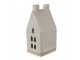 Béžová dekorace porcelánový domek s Led světýlky Christmas House M - 8*6*15 cm Clayre & Eef