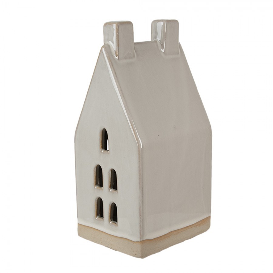 Béžová dekorace porcelánový domek s Led světýlky Christmas House M - 8*6*15 cm Clayre & Eef Béžová dekorace porcelánový domek s Led světýlky Christmas House M - 8*6*15 cm Clayre & Eef