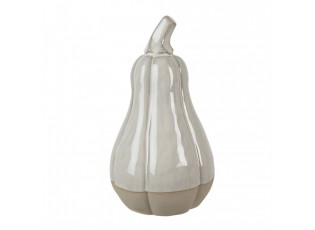 Béžová porcelánová dekorace dýně Pumpkin XS - Ø 5*9 cm