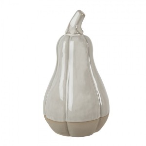 Béžová porcelánová dekorace dýně Pumpkin M - Ø 9*15 cm