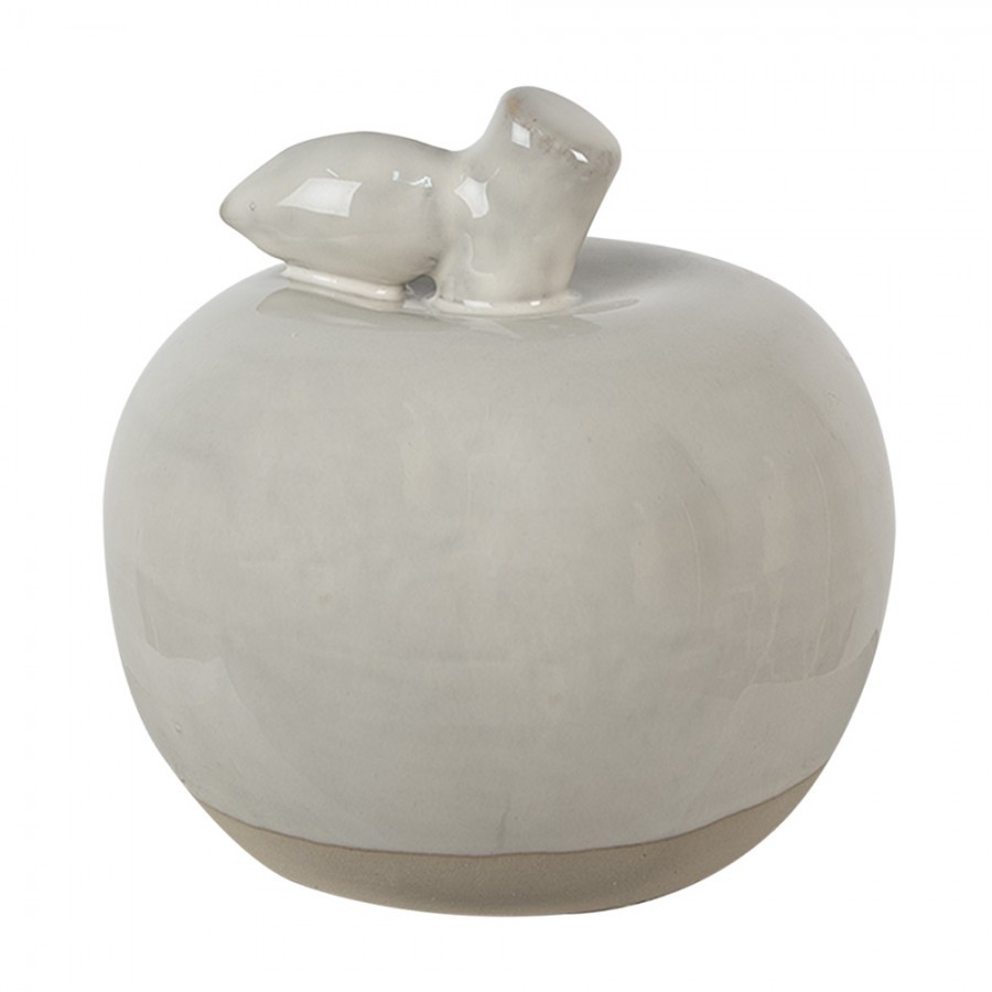 Béžová porcelánová dekorace jablko Apple L - Ø 13*13 cm Clayre & Eef Béžová porcelánová dekorace jablko Apple L - Ø 13*13 cm Clayre & Eef