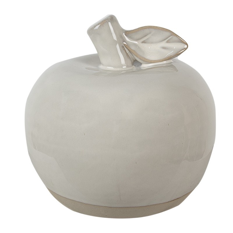 Béžová porcelánová dekorace jablko Apple S - Ø 8*8 cm