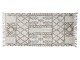 Béžový bavlněný koberec s ornamenty a třásněmi Morroccan - 150*70cm Chic Antique