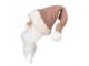 Závěsná dekorace hlava Santa s růžovou čepicí - 10*9*28 cm Clayre & Eef