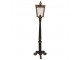 Černo-zlatá stojací lampa ve tvaru pouliční lampy Pip - 44*40*172 cm E14/max 1*25W Clayre & Eef