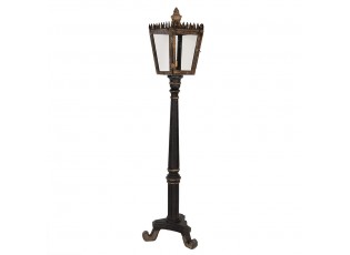 Černo-zlatá stojací lampa ve tvaru pouliční lampy Pip - 44*40*172 cm E14/max 1*25W