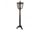 Černo-zlatá stojací lampa ve tvaru pouliční lampy Pip - 44*40*172 cm E14/max 1*25W Clayre & Eef