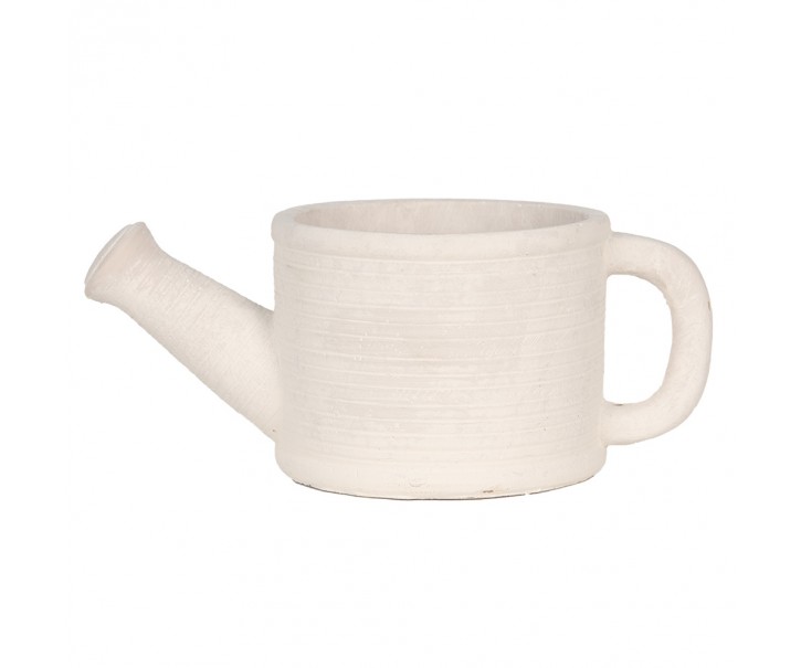 Cementový květináč ve tvaru konvičky - 27*15*11 cm Clayre & Eef