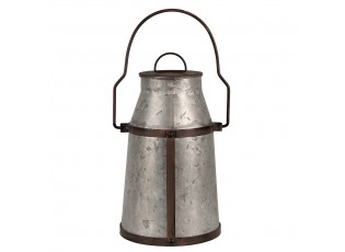 Zinková antik dekorativní plechová konev na mléko - 20*18*26/36 cm