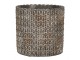 Šedý cementový obal na květináč s drátěnými oky - Ø 18*17 cm Clayre & Eef