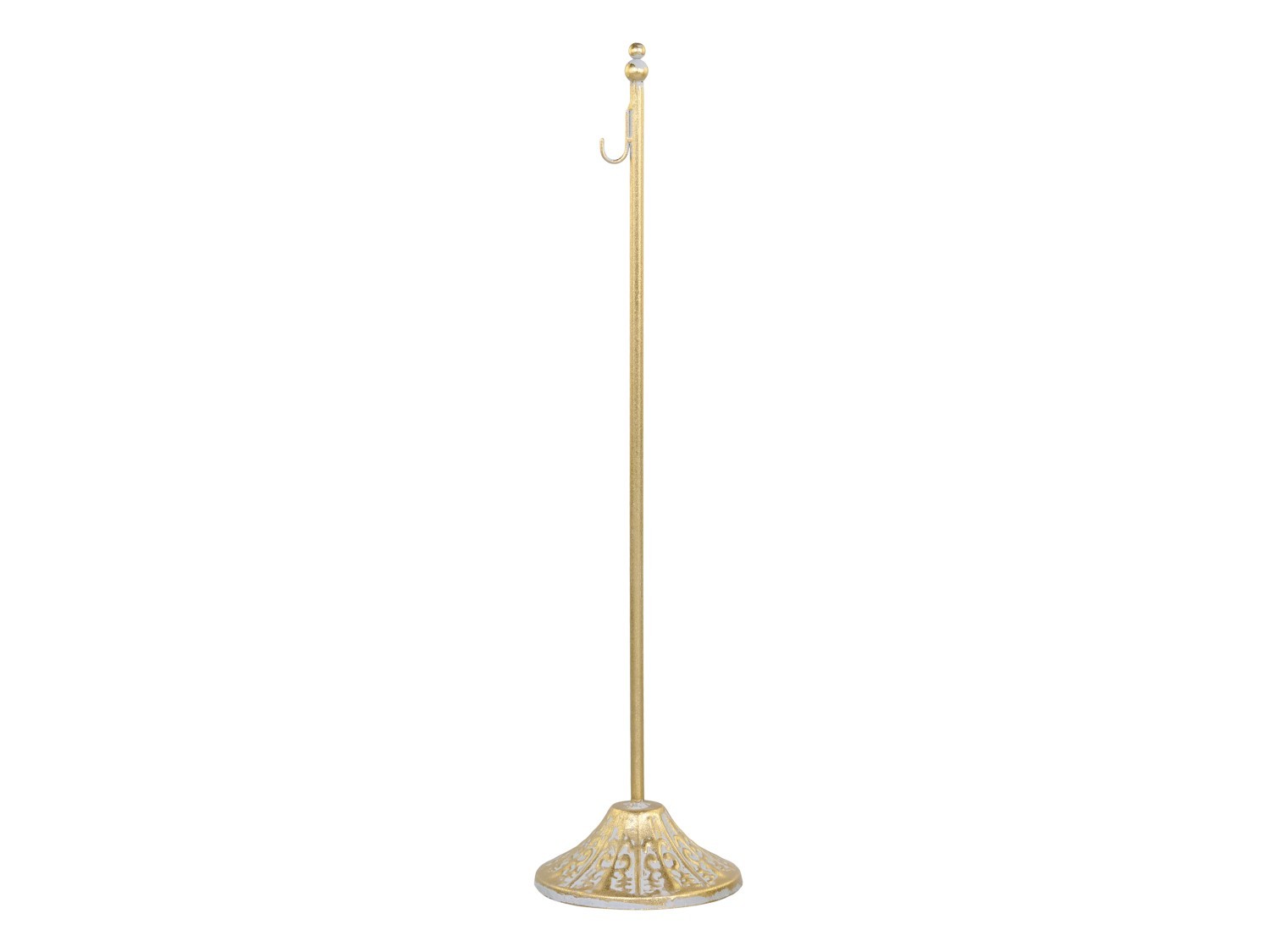 Bronzový antik kovový stojan s háčkem na dekorace - 12*50 cm Chic Antique Bronzový antik kovový stojan s háčkem na dekorace - 12*50 cm Chic Antique
