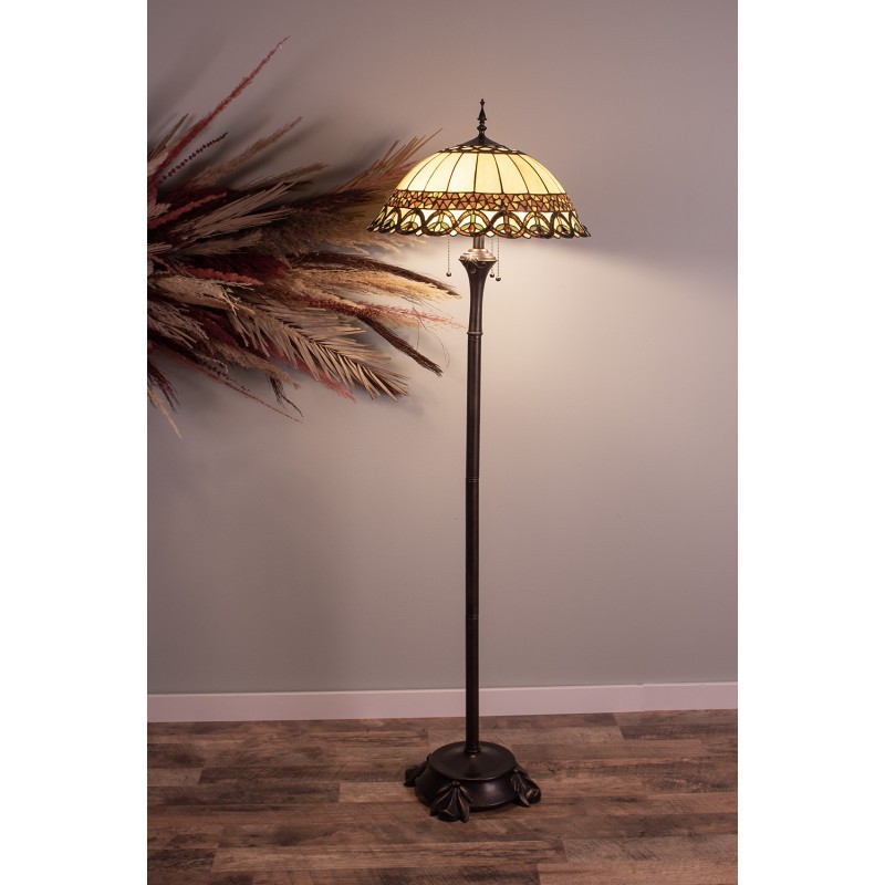 Stojací lampa Tiffany- Ø 50*165 cm 3x E27 / Max 60w Clayre & Eef Stojací lampa Tiffany- Ø 50*165 cm 3x E27 / Max 60w Clayre & Eef