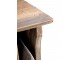 Hnědá antik dřevěná nástěnná polička s přihrádkami a háčky Plate Rack - 80*20*55 cm Chic Antique