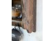 Hnědá antik dřevěná nástěnná polička s přihrádkami a háčky Plate Rack - 80*20*55 cm Chic Antique