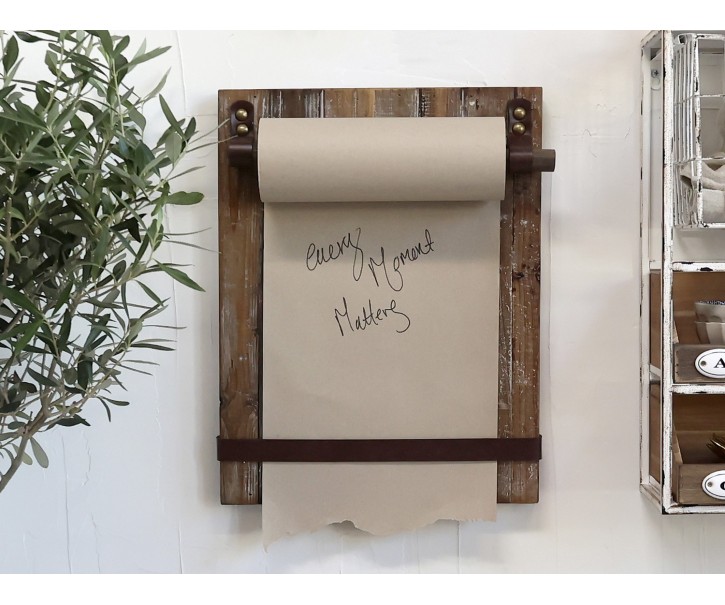 Hnědá antik dřevěná nástěnná deska na papírovou roli Board - 36*5*46 cm Chic Antique