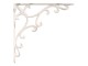 Krémová antik litinová konzole s ornamentem - 25*4*25 cm Chic Antique