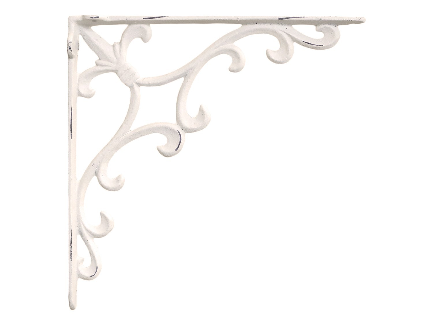 Krémová antik litinová konzole s ornamentem Lilie French - 25*4*25 cm Chic Antique Krémová antik litinová konzole s ornamentem Lilie French - 25*4*25 cm Chic Antique