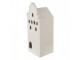 Béžová dekorace porcelánový domek s Led světýlky Christmas House M - 7*6*16 cm Clayre & Eef