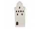 Béžová dekorace porcelánový domek s Led světýlky Christmas House L - 8*8*20 cm Clayre & Eef