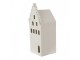 Béžová dekorace porcelánový domek s Led světýlky Christmas House M - 7*6*16 cm Clayre & Eef