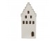 Béžová dekorace porcelánový domek s Led světýlky Christmas House M - 7*6*16 cm Clayre & Eef