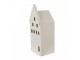 Béžová dekorace porcelánový domek s Led světýlky Christmas House L - 8*8*20 cm Clayre & Eef