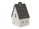 Béžová dekorace porcelánový domek s Led světýlky Christmas House M - 8*7*12 cm Clayre & Eef
