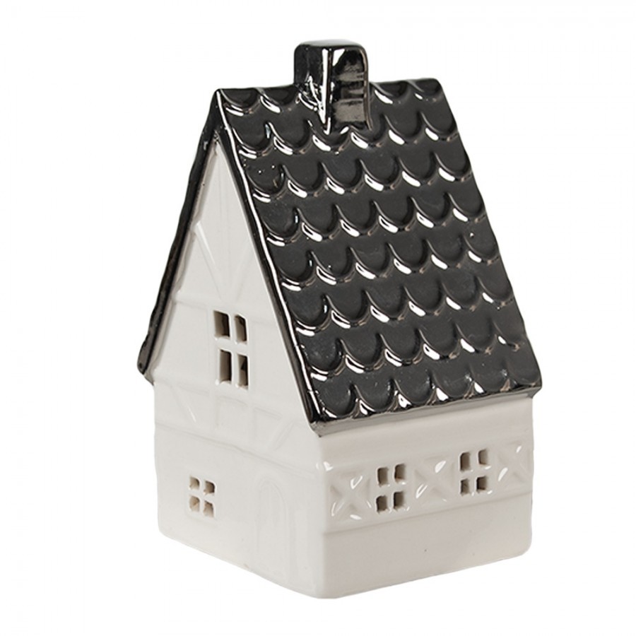 Béžová dekorace porcelánový domek s Led světýlky Christmas House M - 8*7*12 cm Clayre & Eef Béžová dekorace porcelánový domek s Led světýlky Christmas House M - 8*7*12 cm Clayre & Eef