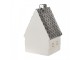 Béžová dekorace porcelánový domek s Led světýlky Christmas House M - 8*7*12 cm Clayre & Eef
