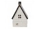 Béžová dekorace porcelánový domek s Led světýlky Christmas House M - 8*7*12 cm Clayre & Eef