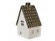 Béžová dekorace porcelánový domek s Led světýlky Christmas House L - 10*8*16 cm Clayre & Eef