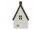 Béžová dekorace porcelánový domek s Led světýlky Christmas House L - 10*8*16 cm Clayre & Eef