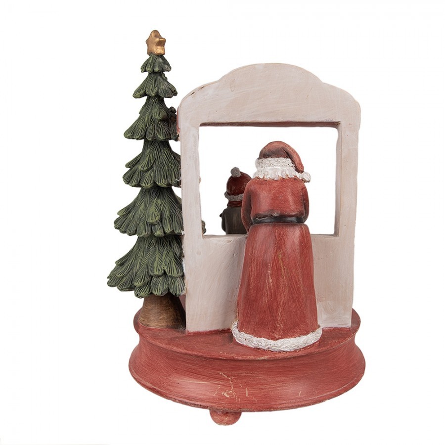 Červená vánoční hrací skříňka Santa s dětmi a stromkem - 14*11*23 cm Clayre & Eef Červená vánoční hrací skříňka Santa s dětmi a stromkem - 14*11*23 cm Clayre & Eef